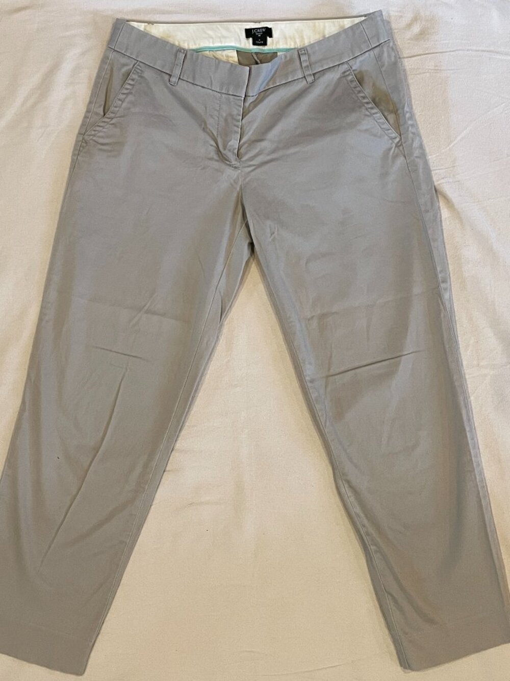 J Crew Stretch City For Light Gray Chino Pants 4 cotton spandex